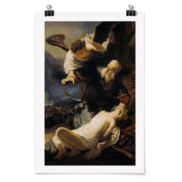 Poster - Rembrandt van Rijn - The Angel prevents the Sacrifice of Isaac