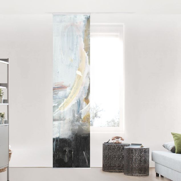 Sliding panel curtains set - Interplay Abstract I