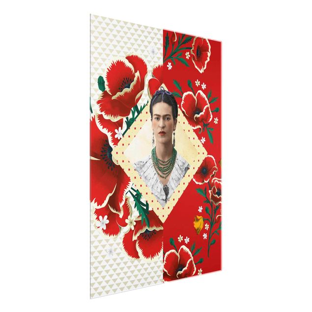Glass print - Frida Kahlo - Poppies