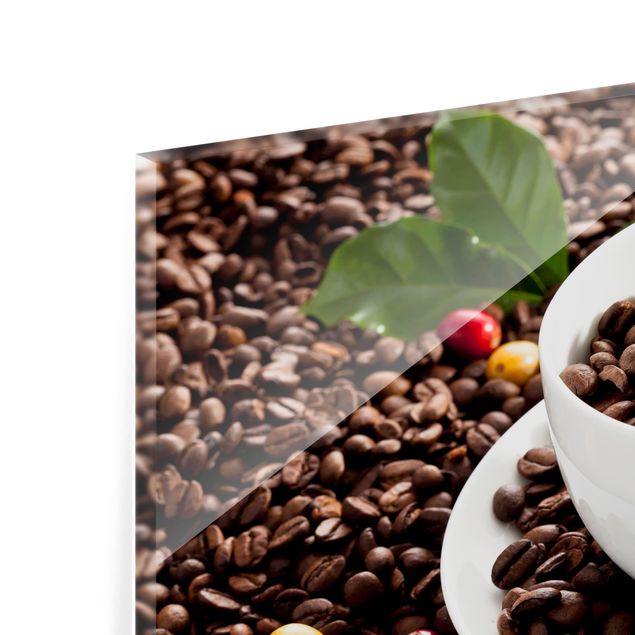 Splashback - Coffee Cup With Roasted Coffee Beans