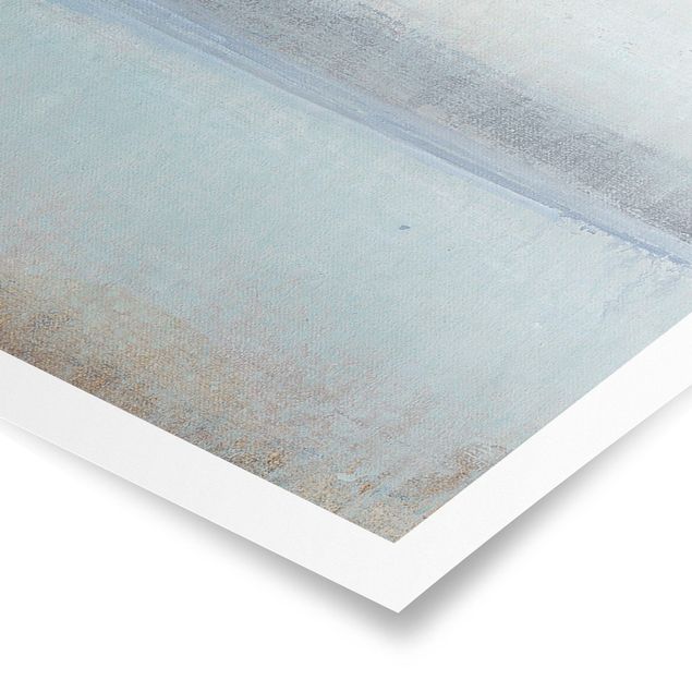 Panoramic poster abstract - Horizon Over Blue I