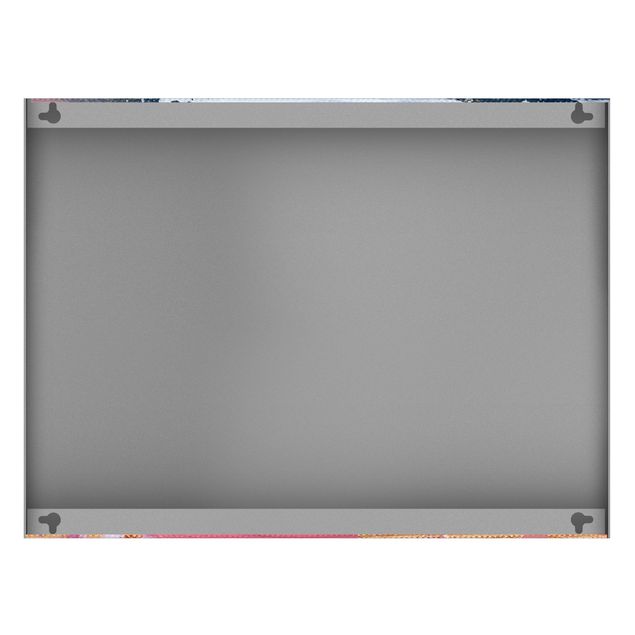 Magnetic memo board - Pink Storm With Gold