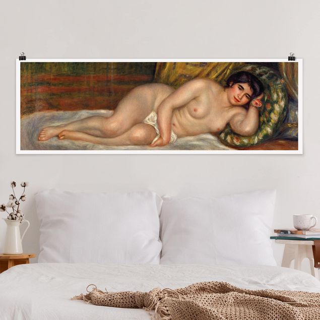 Panoramic poster art print - Auguste Renoir - Lying female Nude (Gabrielle)