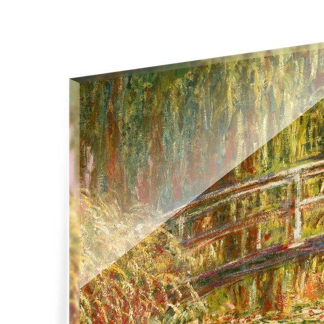 Glass Splashback - Claude Monet - Waterlily Pond And Japanese Bridge (Harmony In Pink) - Square 1:1