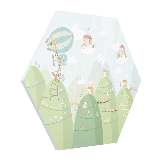 Forex hexagon - Forest With Houses And Animals