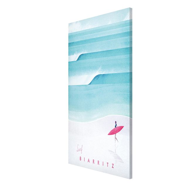 Magnetic memo board - Travel Poster - Biarritz