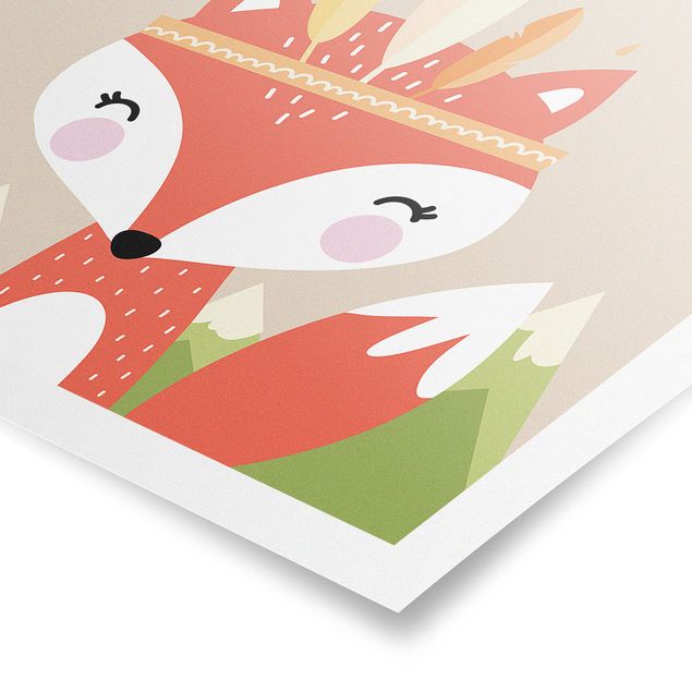 Poster kids room - Indian Fox