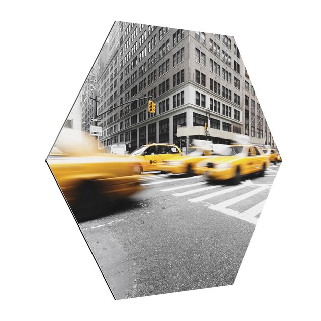 Alu-Dibond hexagon - Bustling New York