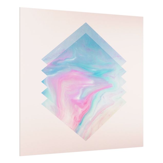 Splashback - Pink Water Marble - Square 1:1