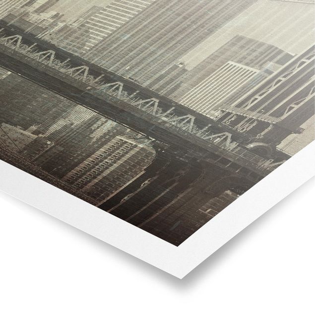 Poster architecture & skyline - Vintage New York City