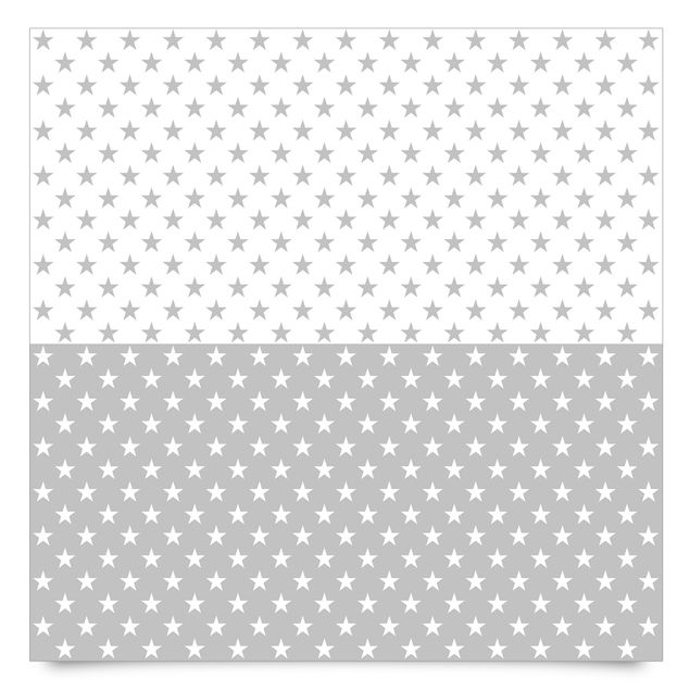 Adhesive film for furniture - Star Pattern Set In Grey And White