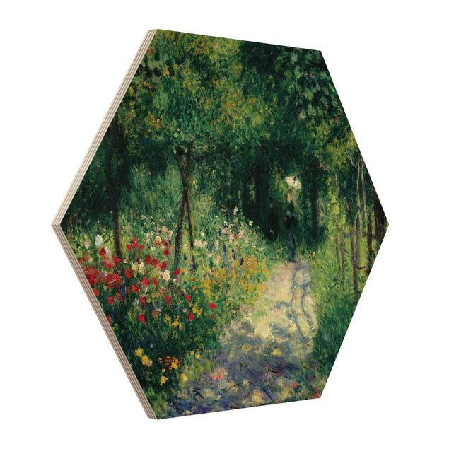 Wooden hexagon - Auguste Renoir - Women In A Garden
