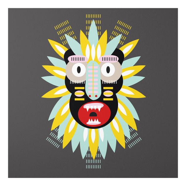 Print on forex - Collage Ethnic Mask - King Kong