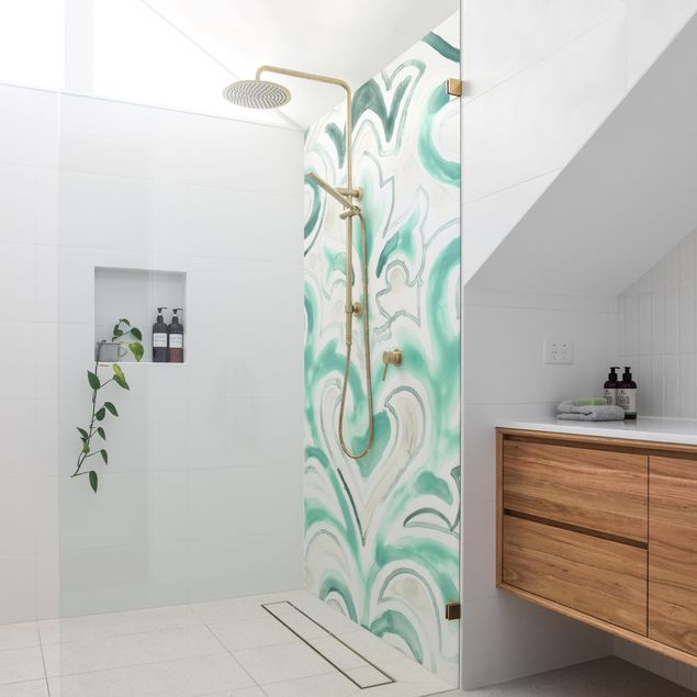 Shower wall cladding - Bohemian Watercolour Ornament ll