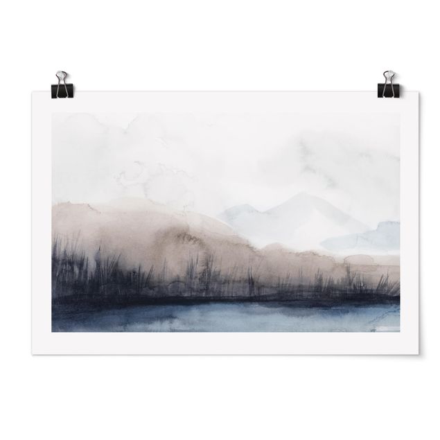Poster - Lakeside With Mountains II