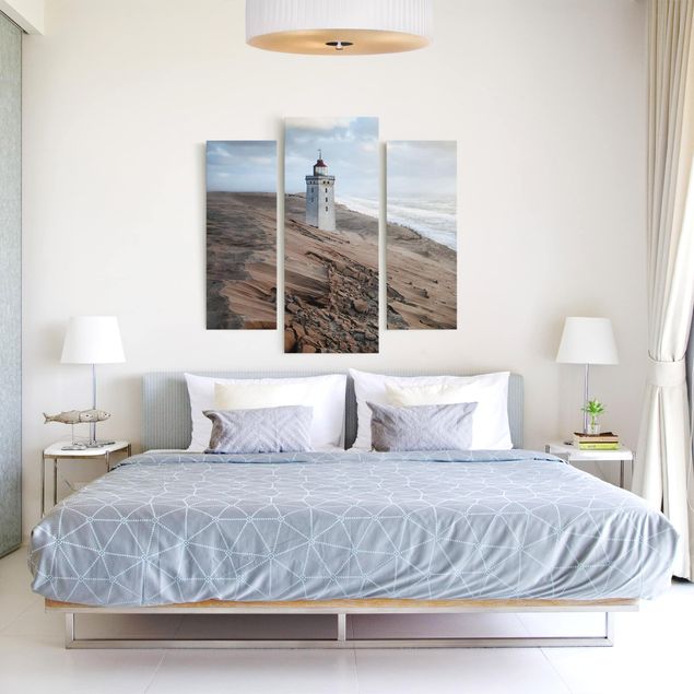 Print on canvas 3 parts - Lighthouse In Denmark
