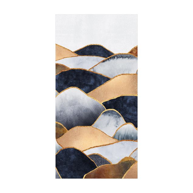 Abstract rugs Golden Mountains Watercolour
