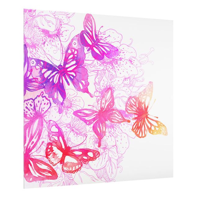 Glass Splashback - Butterfly Dream - Square 1:1