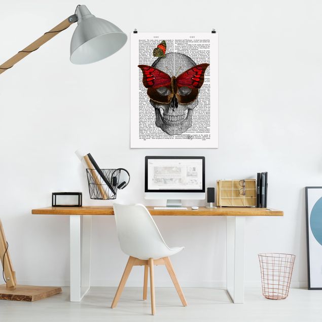 Poster quote - Scary Reading - Butterfly Mask