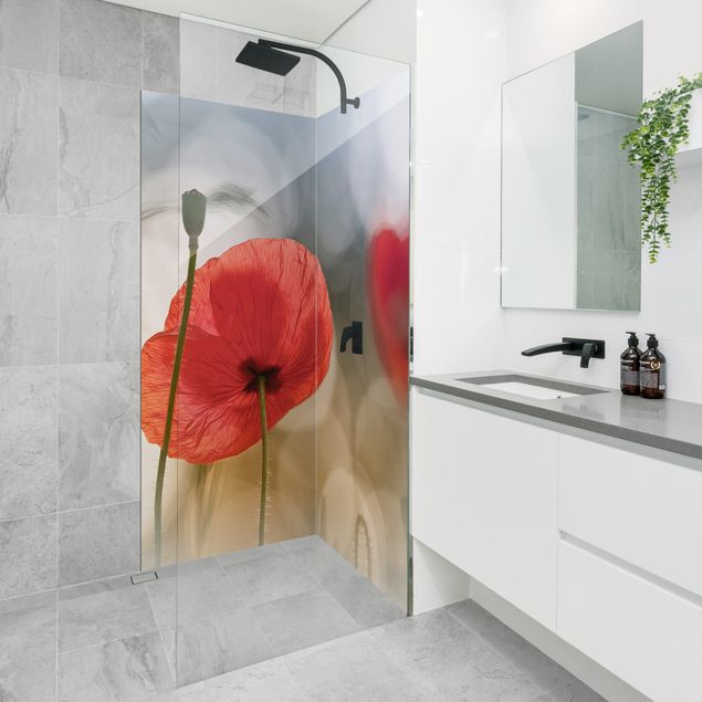 Shower wall cladding - Poppy In The Morning