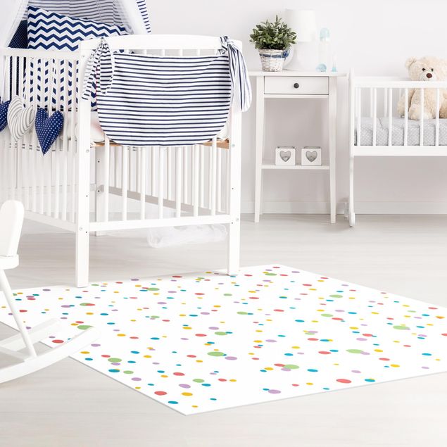 contemporary rugs Drawn Little Dots Colourful