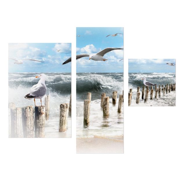 Print on canvas 3 parts - No.YK3 Absolutly Sylt
