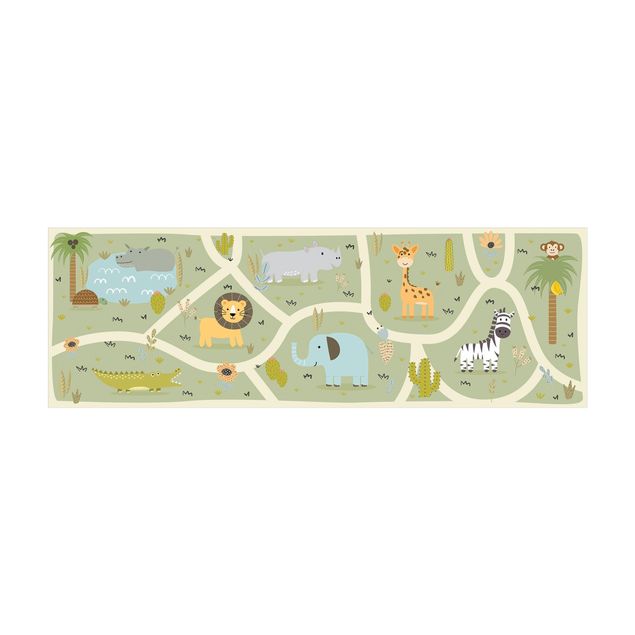 Colourful rugs Playoom Mat Safari - So Many Different Animals