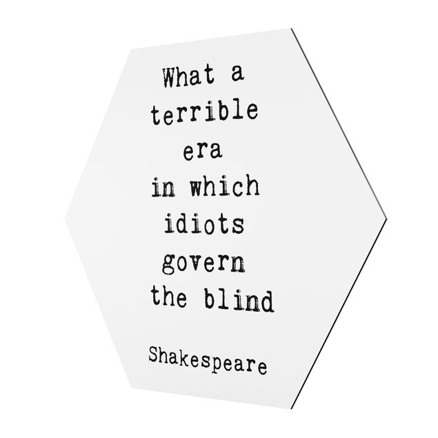 Alu-Dibond hexagon - What A Terrible Era Shakespeare