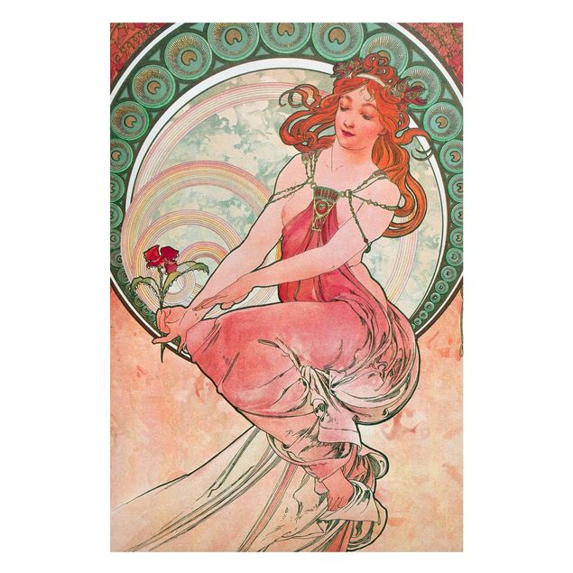 Magnetic memo board - Alfons Mucha - Four Arts - Painting