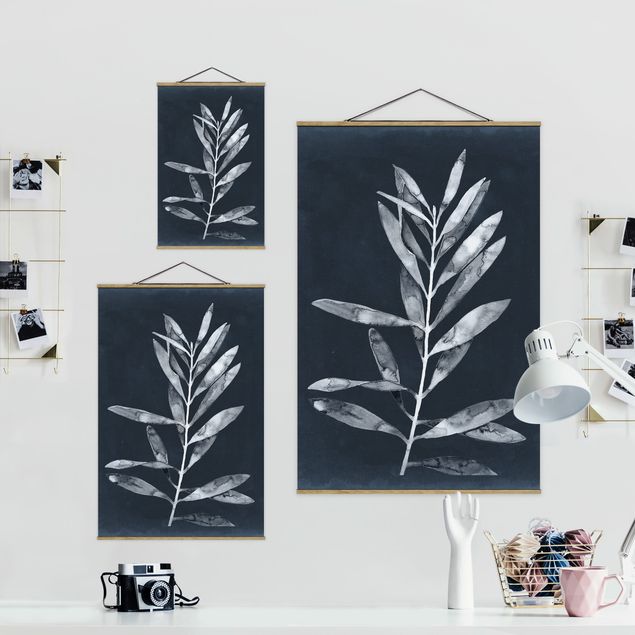 Fabric print with poster hangers - Branch On Denim I