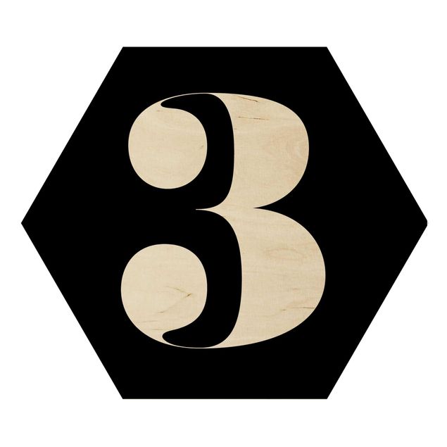 Wooden hexagon - Antiqua Number 3
