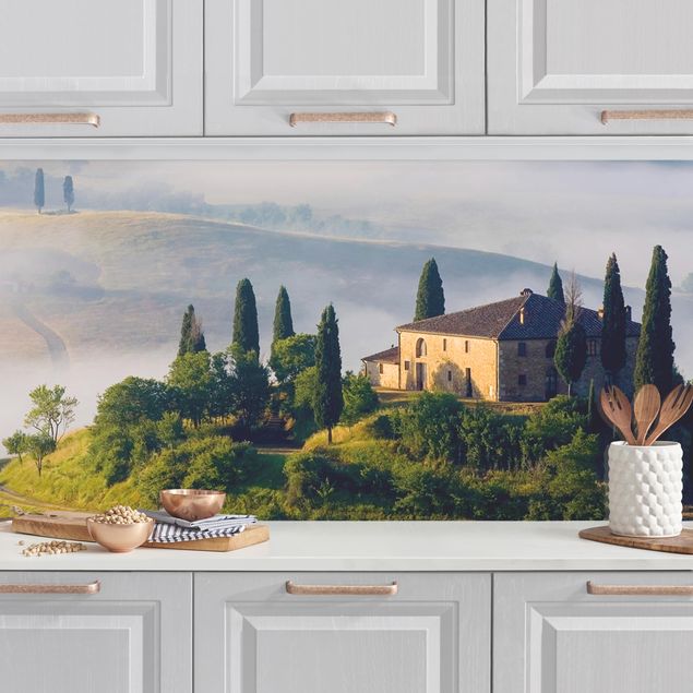 Kitchen splashback landscape Country Estate In The Tuscany