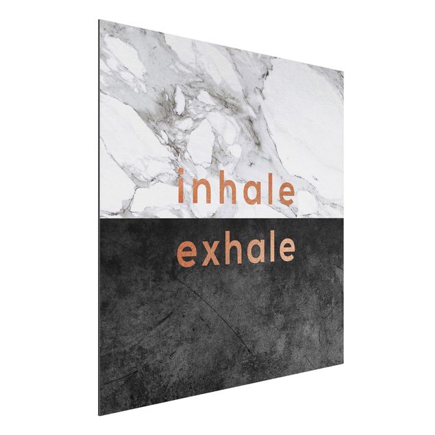 Dibond Inhale Exhale Copper And Marble