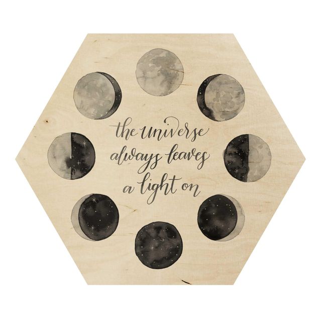 Wooden hexagon - Ode To The Moon - Universe