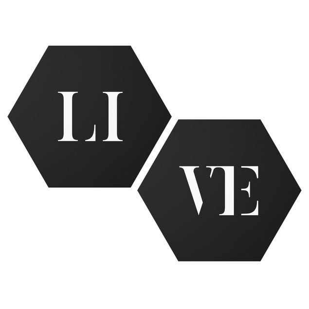 Forex hexagon - Letters LIVE White Set I