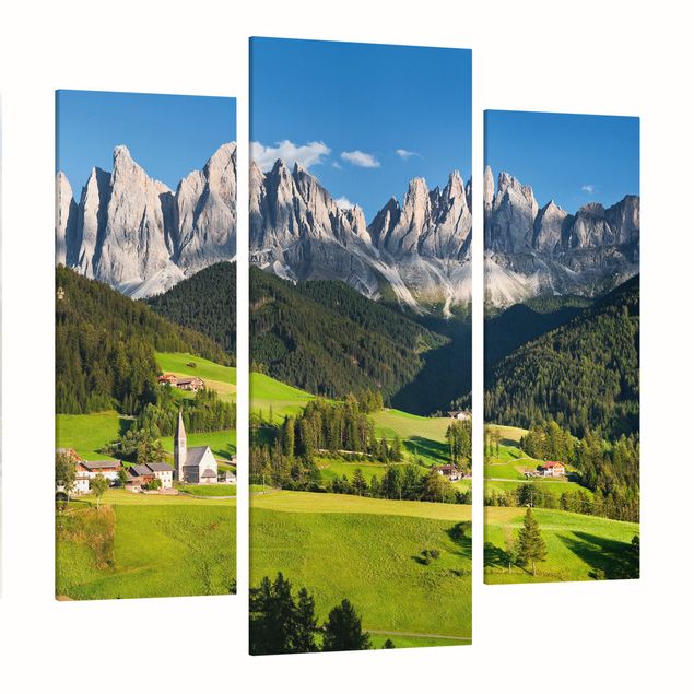 Print on canvas 3 parts - Odle In South Tyrol