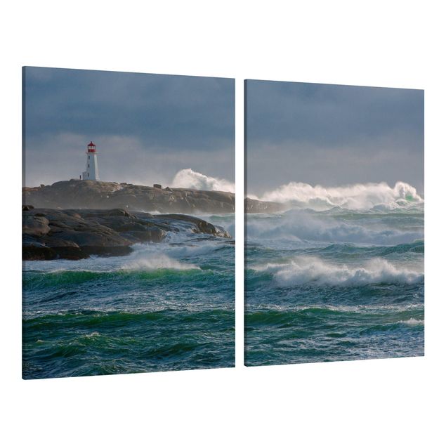 Print on canvas 2 parts - In The Protection Of The Lighthouse