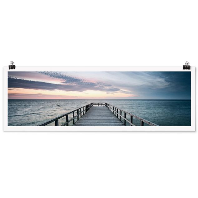 Panoramic poster beach - Landing Bridge Boardwalk