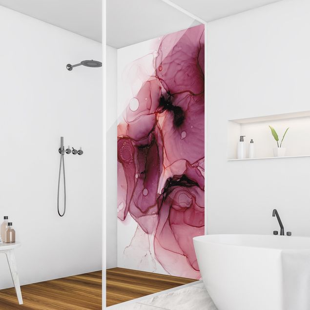 Shower wall panels Wild Flowers In Purple And Gold