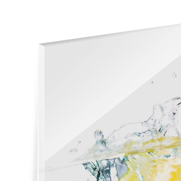 Glass Splashback - Lemon And Lime In Water - Square 1:1