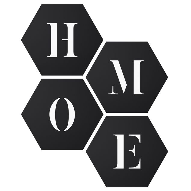 Forex hexagon - Letters HOME White Set II