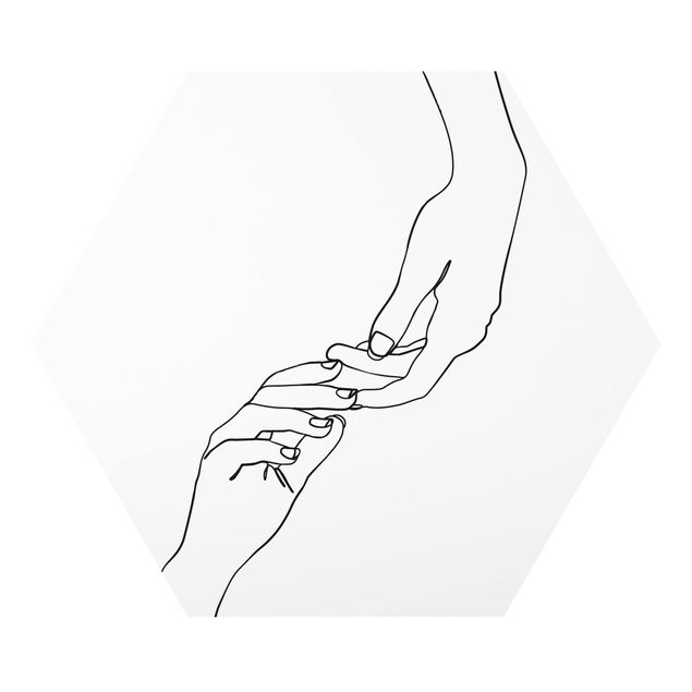 Forex hexagon - Line Art Hands Touching Black And White
