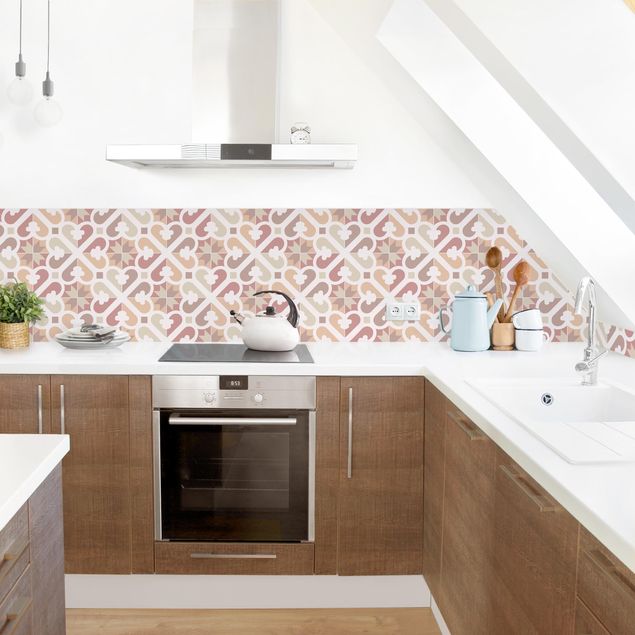 Kitchen splashback tiles Geometrical Tiles - Fire