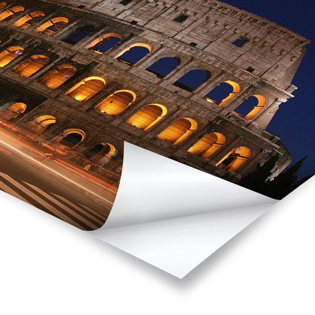 Poster - Colosseum in Rome at night
