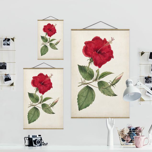 Fabric print with poster hangers - Garden Beauty III