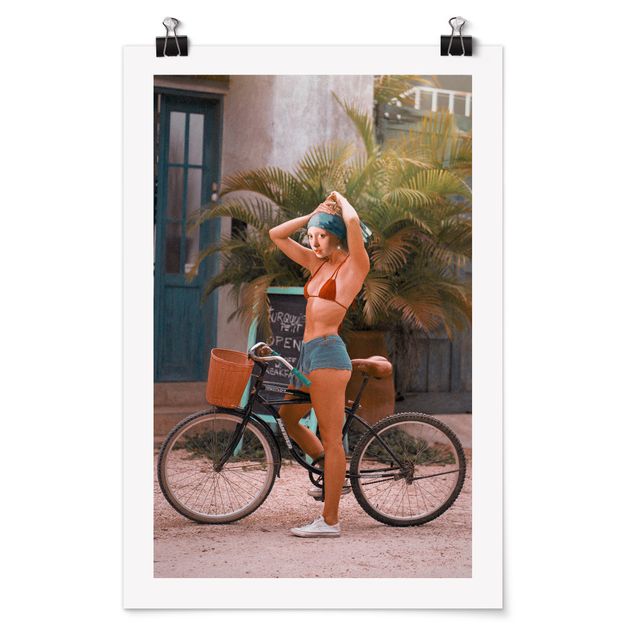 Poster art print - Bicycle Girl - 2:3