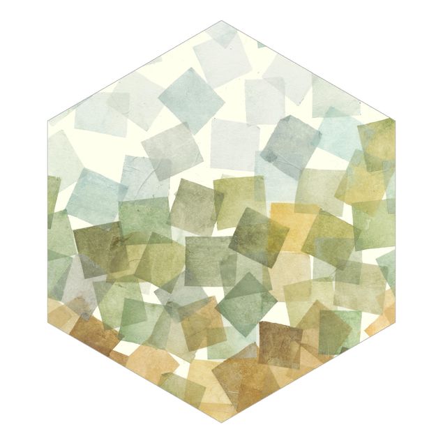Self-adhesive hexagonal pattern wallpaper - Falling Dice