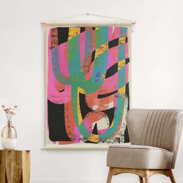 tapestry artwork Colourful Shapes