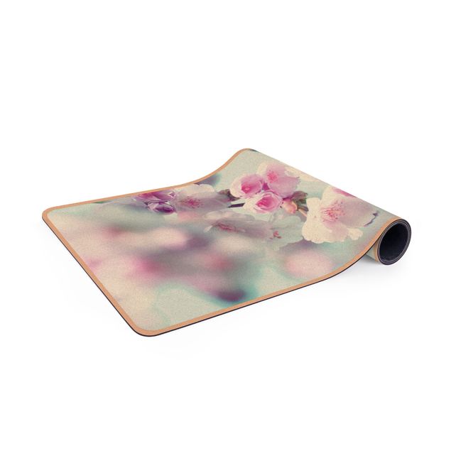 Yoga mat - Colourful Cherry Blossoms