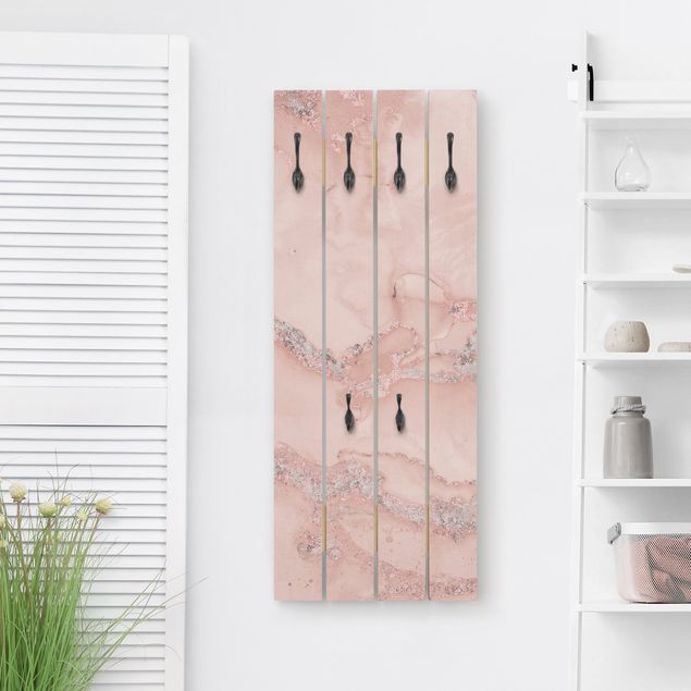 Wooden coat rack - Colour Experiments Marble Light Pink And Glitter